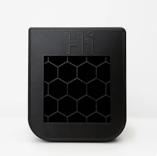 Front. Higher Innovation Inc - Portable air purifier, Removes odors, toxins & second-hand smoke, HEPA & activated carbon, 100 sq. ft - Black - Black.