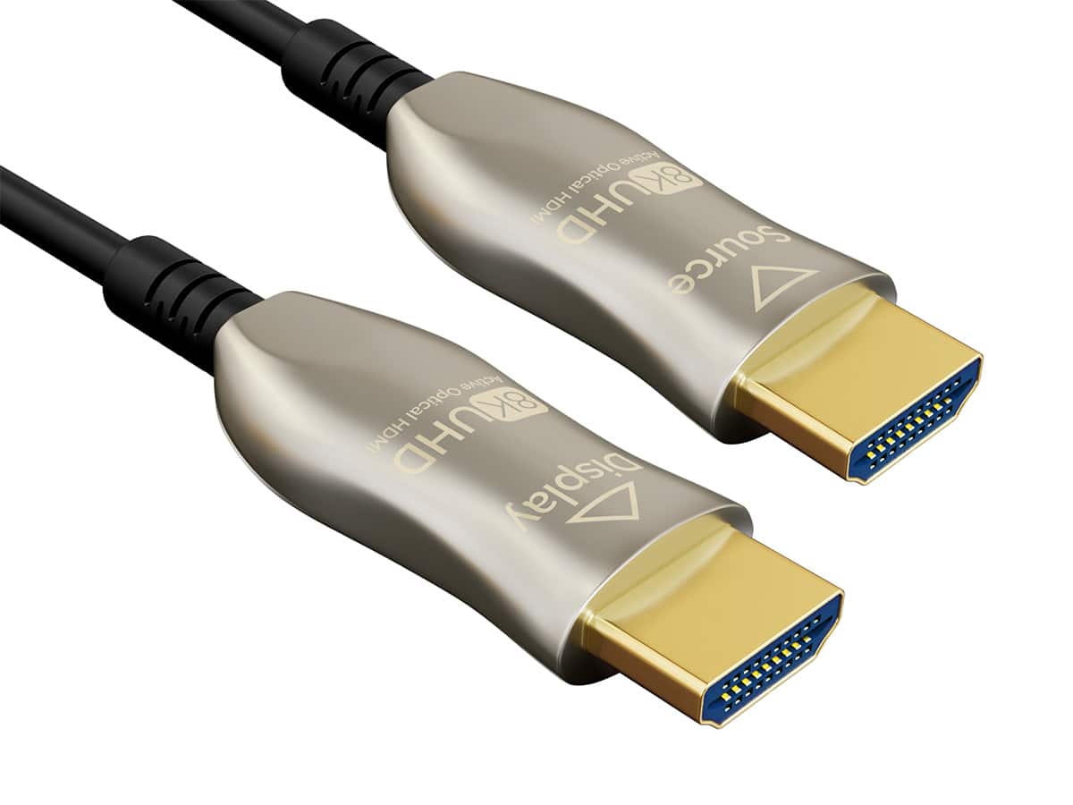 Cable Leader - Ultra High-Speed 8K HDMI 2.1 Fiber Optic Cable AOC, 48Gbps CL3-Rated UL for Long In-Wall Gaming, 8K TV - Black