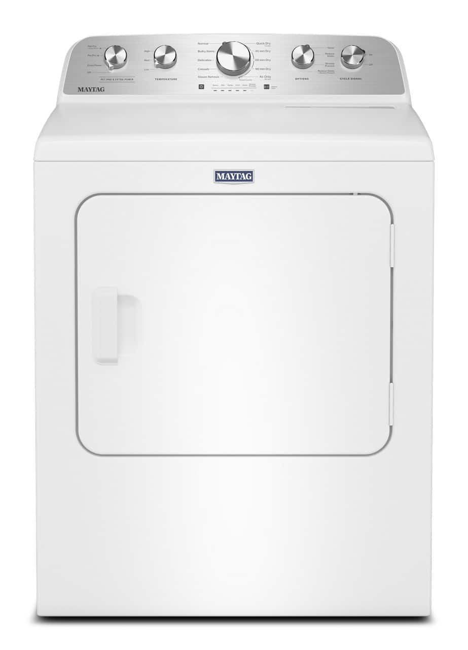 Maytag - 7.0 Cu. Ft. Electric Dryer with Extra Power and Pet Pro Option - White