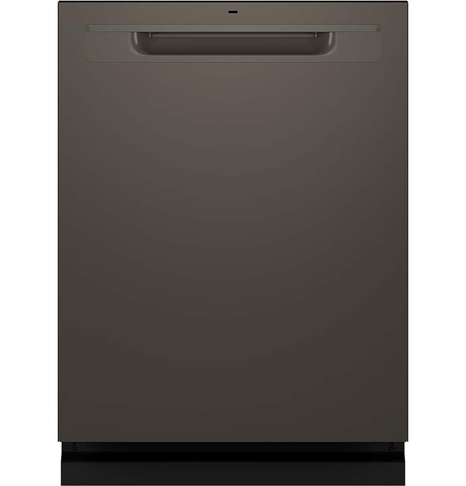 GE - 24" Top Control Smart Built-In Stainless Steel Tub Dishwasher with 3rd Rack, Sanitize Cycle and 45 dBA - Slate