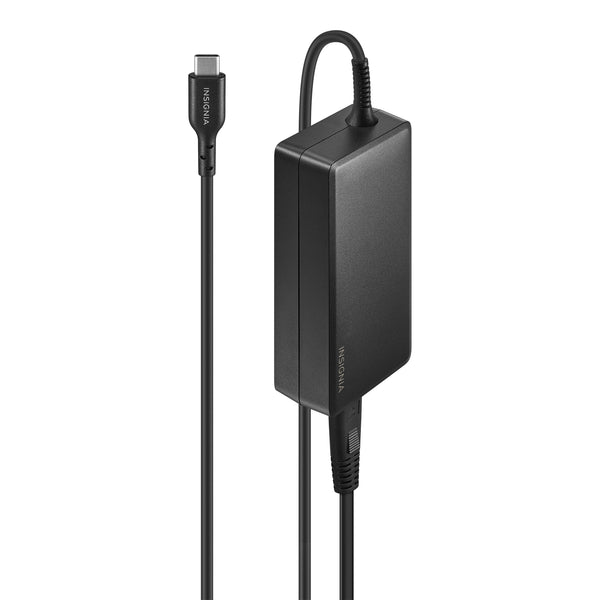 Insignia™ - 100W 8 ft. Laptop Power Adapter for USB-C Devices - Black