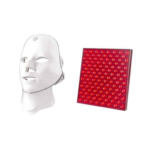 Front. Pursonic - 7-in-1 LED Light Therapy Face & Neck Mask + LED Red Light Therapy Panel.