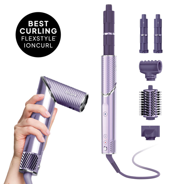 Shark - FlexStyle IonCurl Ion Air Drying, Curling and Styling System for Straight and Wavy Hair - Lilac