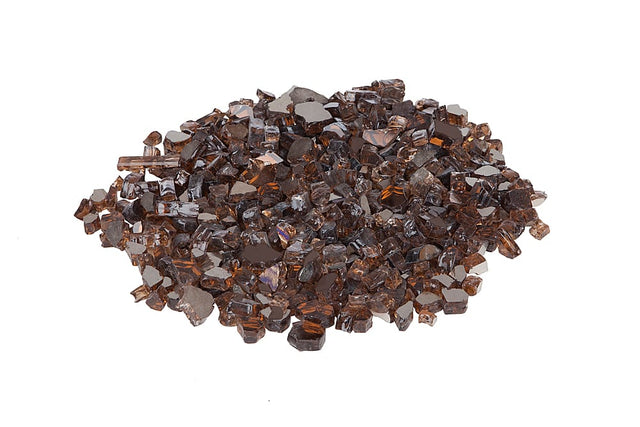 Front. Fire Sense - Fire Sense Premium Sparkling Reflective Tempered Fire Glass for Outdoor Fireplace Gas or Propane Fire Pits - Brown.