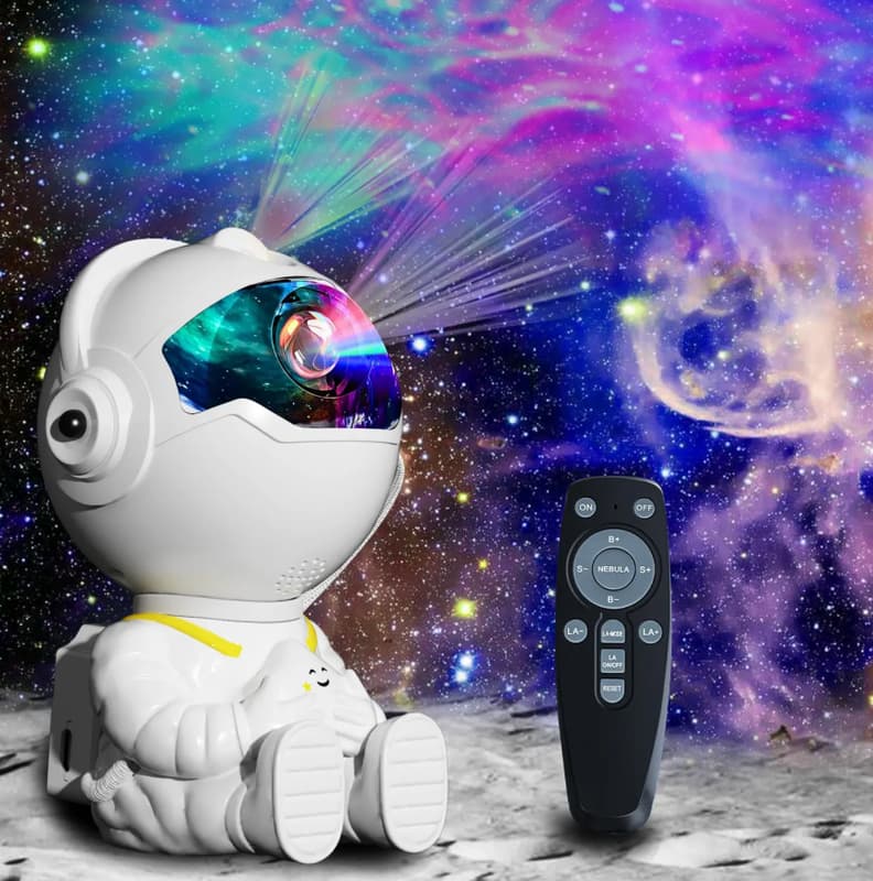 Anysun - Astronaut Design Projector Night Light, USB Powered Starry Sky Projector Lamp with Remote Control for Bedroom