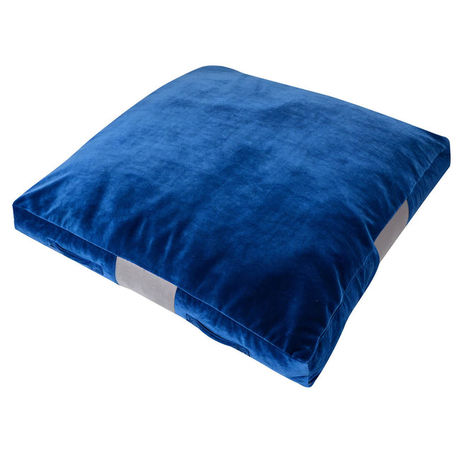 Front. VEVOR - Crash Pad, 5 x 5 ft Crash Pad for Kids Sensory with Foam Blocks and Washable Cover, Giant Pillow Mat Large Soft Foam - Blue.
