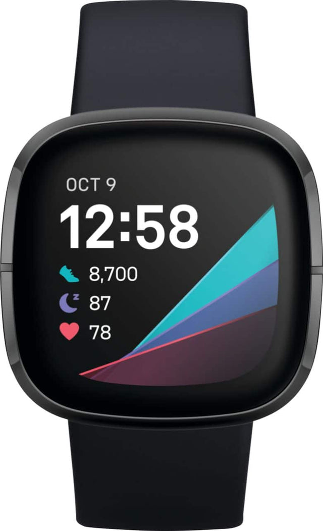 Front. Fitbit - Sense Advanced Health Smartwatch - Graphite.