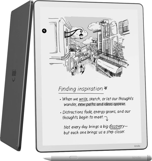 Amazon - Kindle Scribe 64GB (newest model) 11” paper-like display with front light, Write in notebooks, docs, and books - 2025 - Graphite