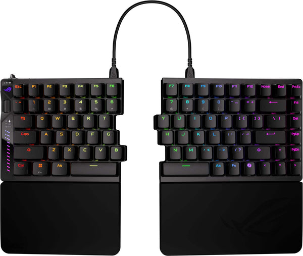ASUS - ROG Falcata 75% Wireless Magnetic Hall Effect RGB Ergonomic Gaming Keyboard with Hot-Swappable ROG HFX V2 Switches - Black
