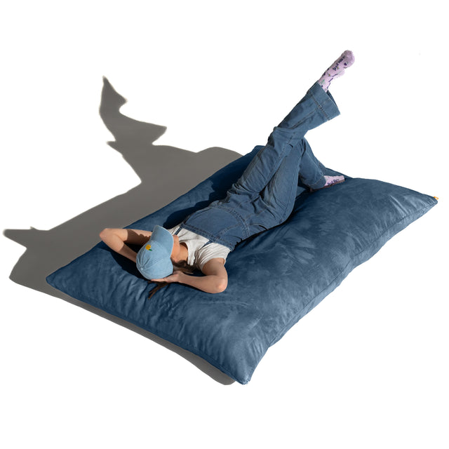 Front. Jaxx - Jaxx Pillow Saxx 5.5-Foot - Huge Bean Bag Floor Pillow and Lounger, Navy - Navy.