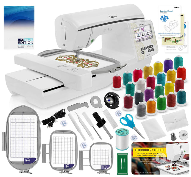 brother Operation Manual - i | BES BLUE EDITION In - LI OTOaAE SES her mnnovis 2 X A & 0V -ohorfortora AB W - P nothig A E to D M bv . azen EMBROIDERY MAGIC: A Quick Start Guide to Your Embroidery Machine LEARN ABOUT APPLIQUE STANDING LACE AND MORE!