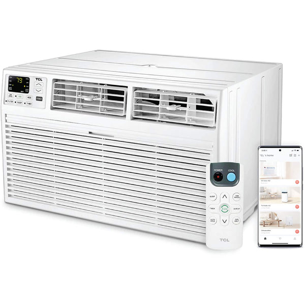 TCL - 450 Sq. Ft. 10,000 BTU Smart Through-the-Wall Air Conditioner with Wi-Fi and Remote - White