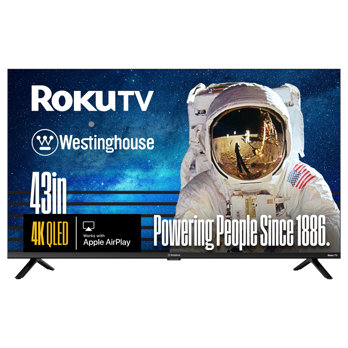 Westinghouse - 43-inch QLED 4K UHD Smart Roku TV – HDR10+, Dolby Vision, Bluetooth, AirPlay, Alexa & Google Compatible