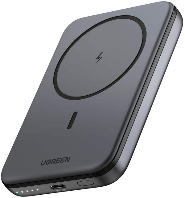 UGREEN - 5,000mAh Magnetic Power Bank, Magsafe-Compatible Portable Charger for iPhone 17/16/15/14/13/12 Series - Black