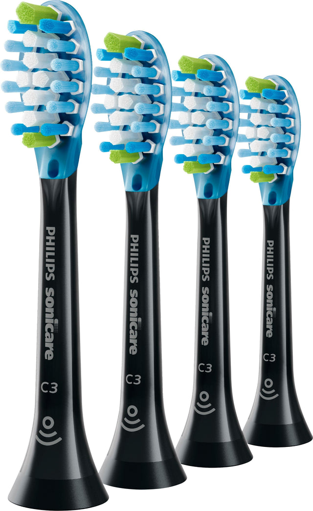Angle. Philips Sonicare - Premium Plaque Control Brush Heads (4-Pack) - Black.