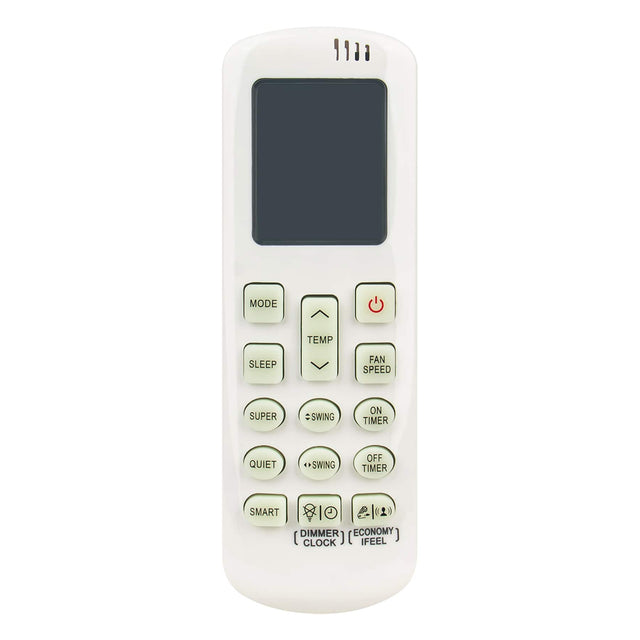 MODE TEMP FAN SPEED  
SLEEP  
SUPER SWING  
QUIET SWING  
SMART  
DIMMER CLOCK  
ECONOMY  
IFEEL  
ON TIMER  
OFF TIMER
