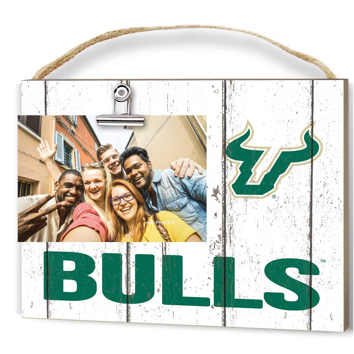 Jardine - South Florida Bulls 8'' x 10'' Weathered Clip It Frame - White