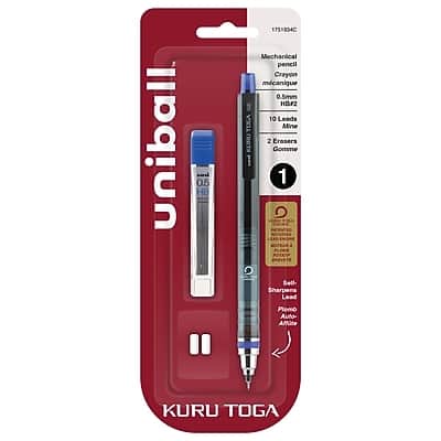 uni-ball - Kuru Toga Mechanical Pencil, 0.5mm, #2 Hard Lead - Black