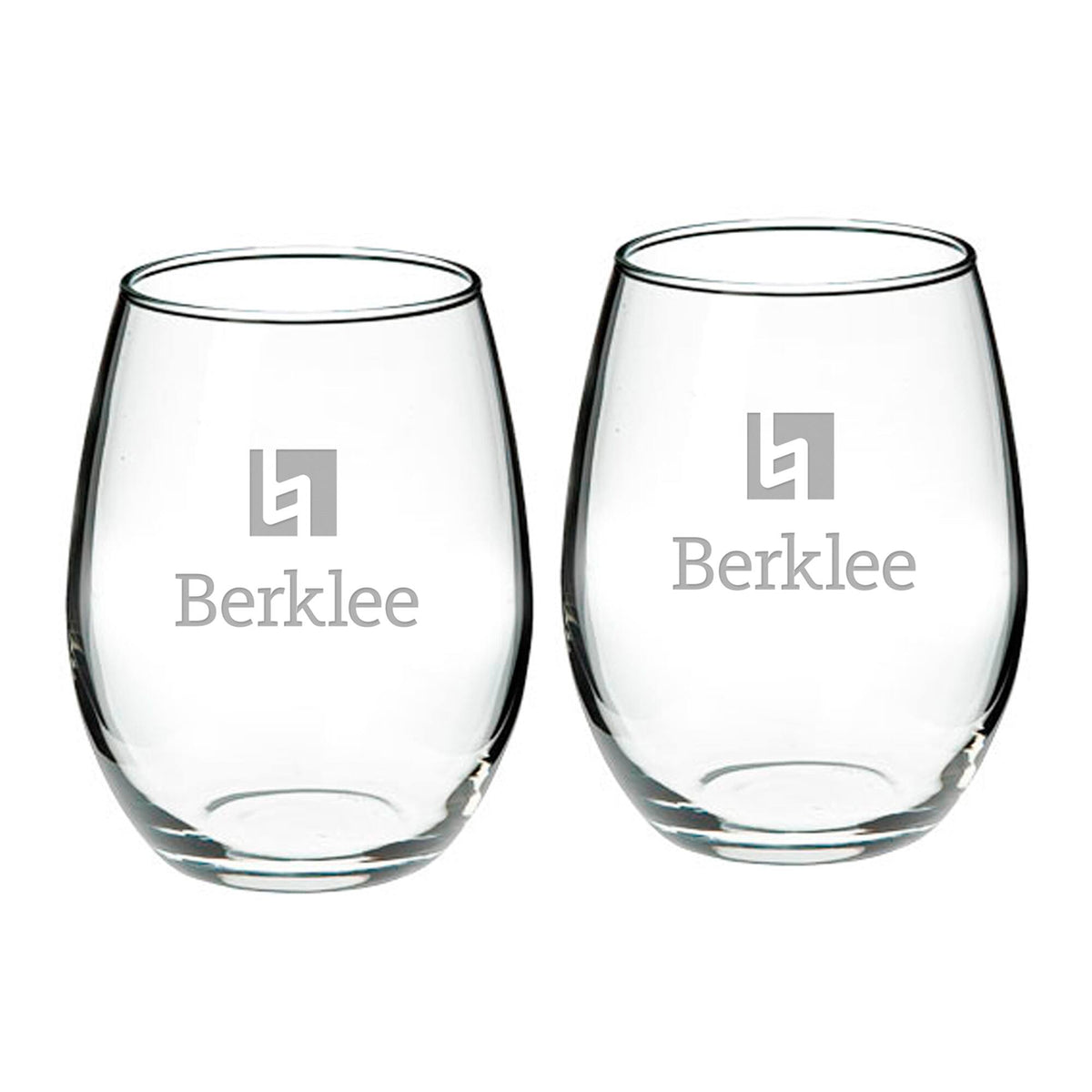 Jardine - Berklee College of Music 21oz. 2-Piece Stemless Wine Glass Set - Multicolor