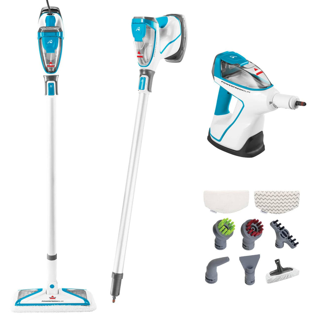 BISSELL - PowerFresh Slim 3-in-1 Sanitizing Steam Cleaner Mop - White