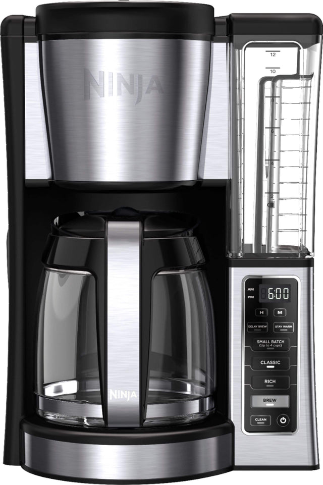 Front. Ninja - Coffee 12-Cup Coffee Brewer - Silver.