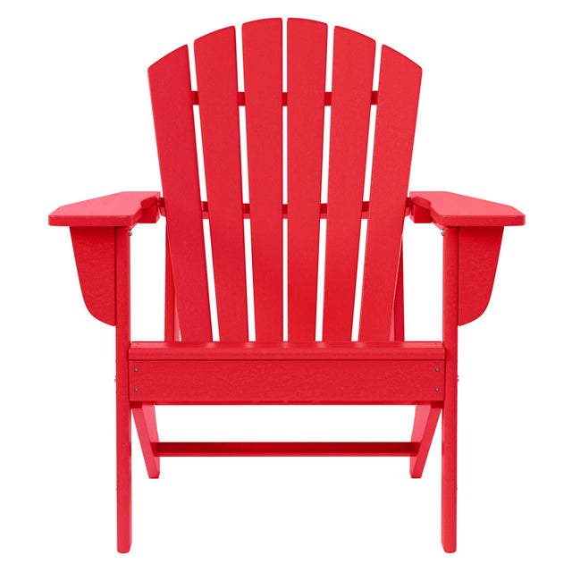 Front. WestinTrends - WestinTrends Dylan Outdoor Adirondack Chair - Red.