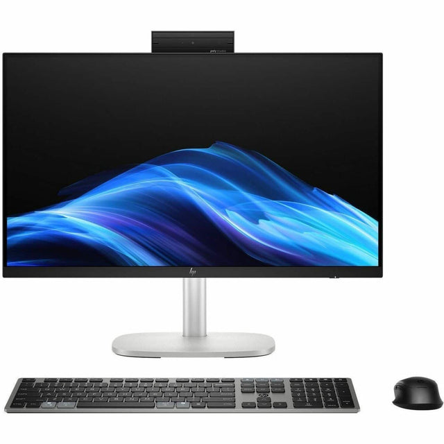 Front. HP - EliteStudio 8 AiO G1i 23.8" All-In-One - Intel Core Ultra 5 - 16 GB Memory - 512 GB SSD - Pike Silver.