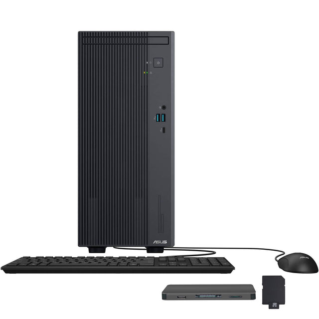 Front. ASUS - ASUS V500 Mini Tower Desktop,Intel Core i7-13620H,24GB DDR5,2TB SSD+1TB Dock,Wired Keyboard & Mouse,Wi-Fi 6,Win 11,Black - Black.