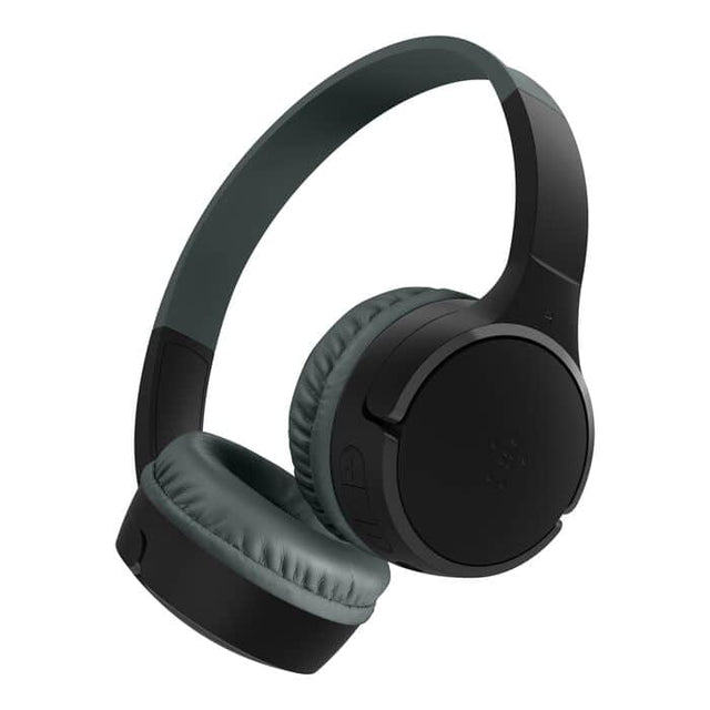 Front. Belkin - SoundForm Mini Wireless On-Ear Headphones for Kids - Black.