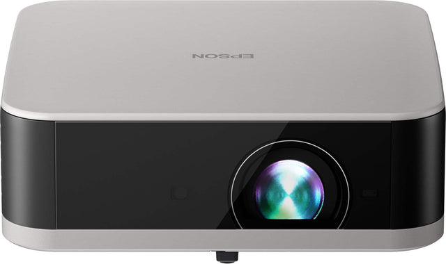 Front. Epson - EF-30 Full HD 1080p Personal Lifestyle Projector, Dolby Audio, Google TV, HDR, 3LCD, 350 Lumens Color & White Brightness - Silver.