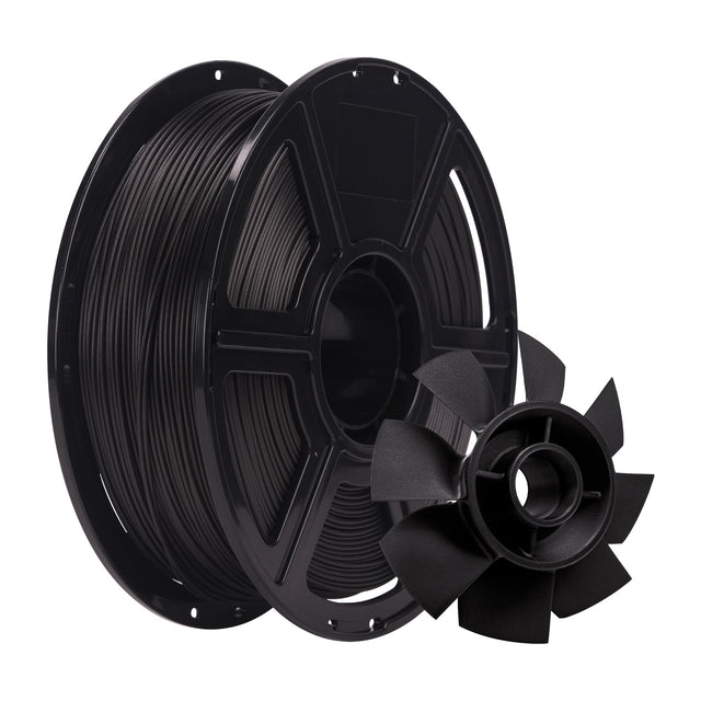 Front. Flashforge - Carbon Fiber PETG 3D Printer Filament-1.75mm-1kg (2.2 lbs) Spool - Black.