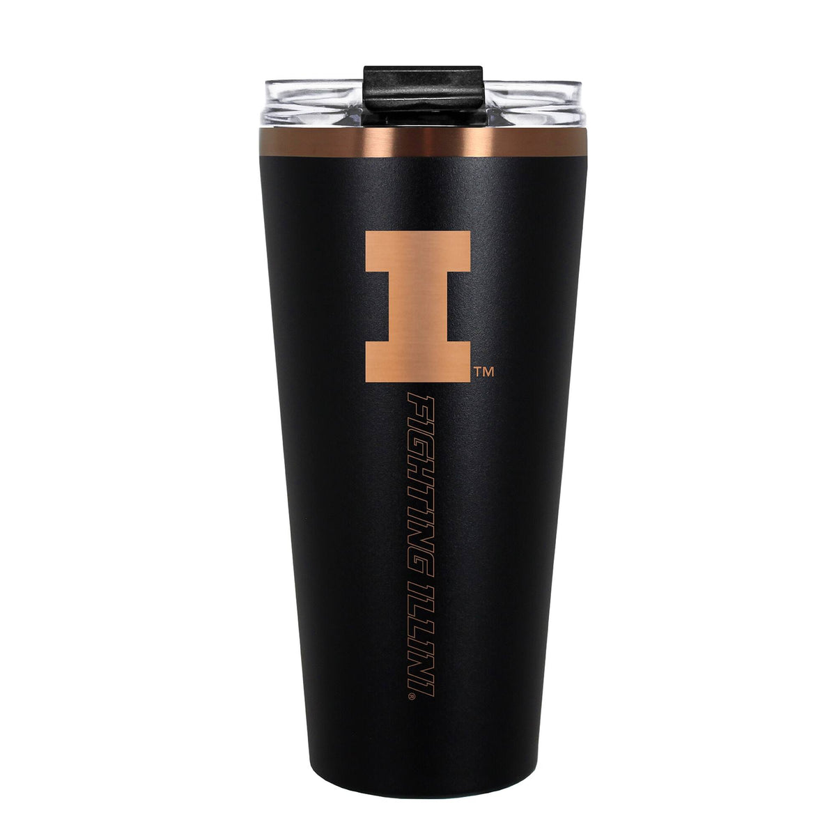 Great American Products - Illinois Fighting Illini 30oz. Big Slim Tumbler - Black