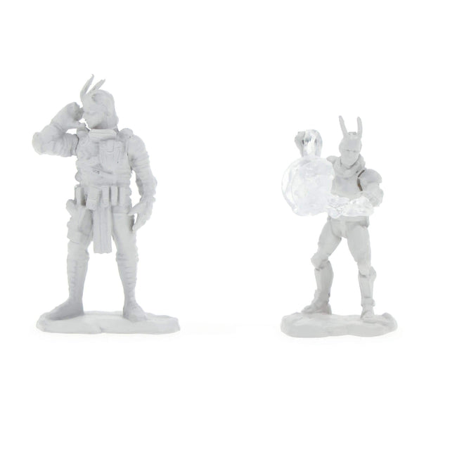 Front. NECA - Starfinder Deep Cuts Unpainted Miniatures | Lashunta Technomancer Male - Grey.