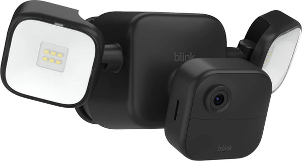 Blink - Outdoor 4 Floodlight Camera — Wireless smart security camera, 700 lumens, two-year battery, Sync Module Core incl - Black