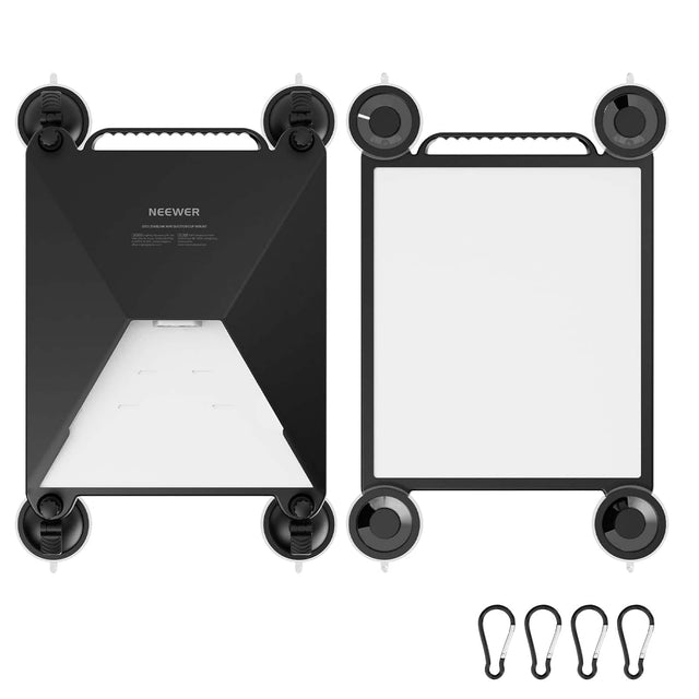 Front. Neewer - Suction Cup Mount Kit for Starlink Mini - Car Window Satellite Mount with Protective Silicone Case - Black.