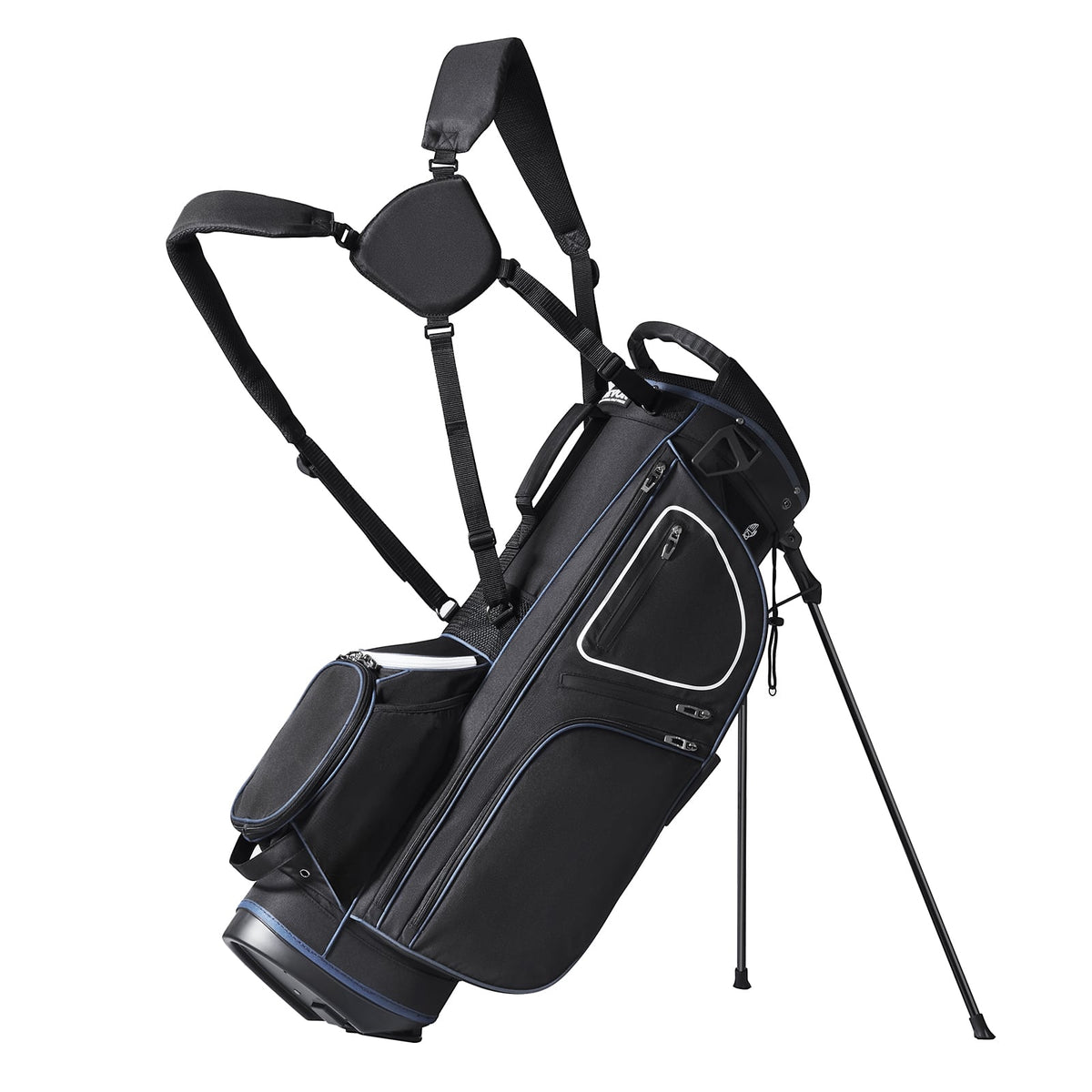 VEVOR - Golf Cart Bag with 14 Way Organizer Divider Top, 35” 11 Pockets Premium Cart Bag with Stand, Durable Golf Bags - Black