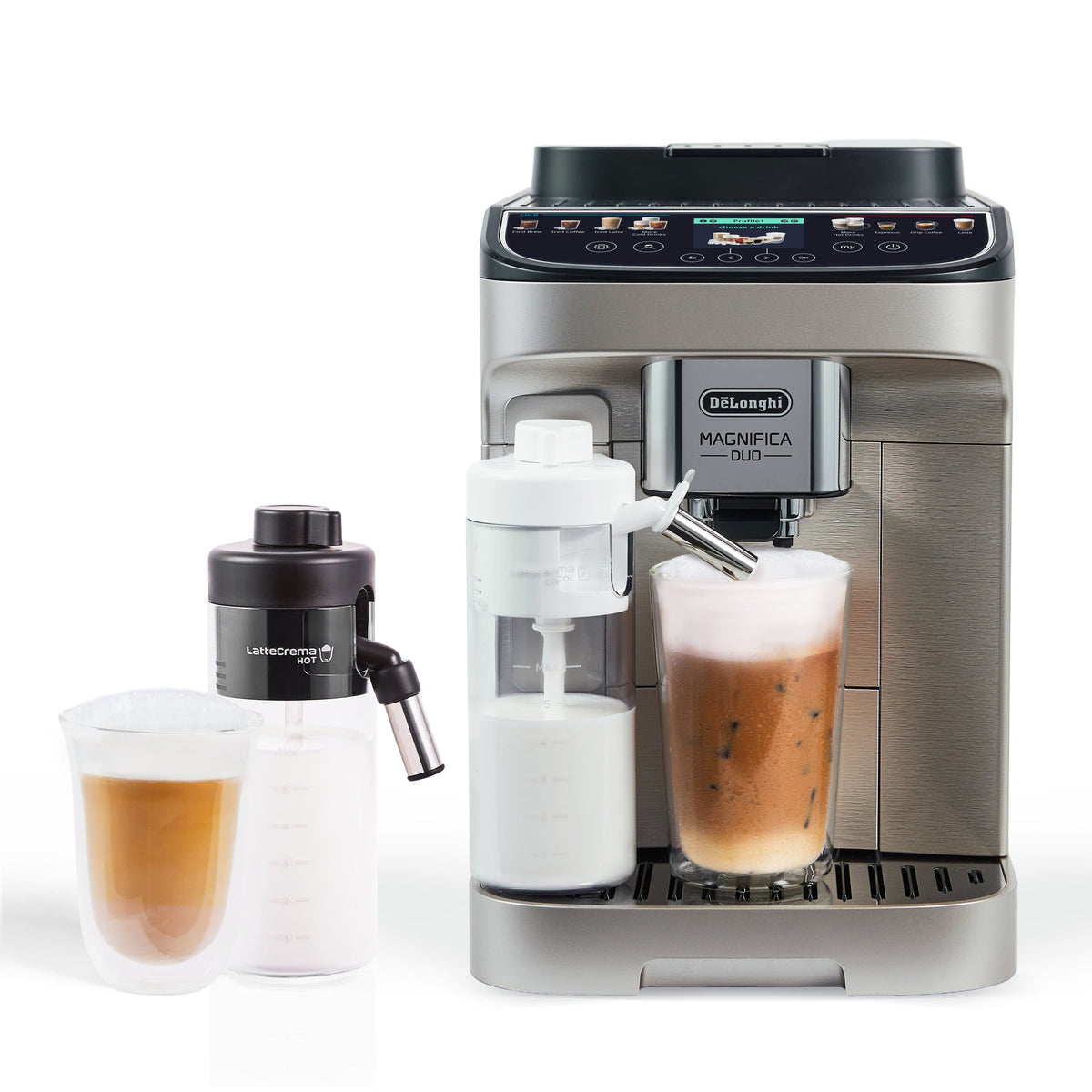 De'Longhi - Magnifica Duo Fully Automatic Coffee and Espresso Machine - Silver