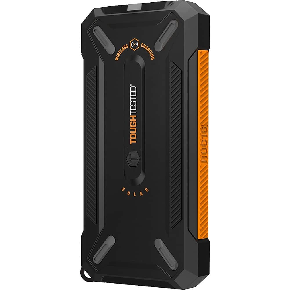 ToughTested - ROC16 16,000 mAh Portable Charger for Most USB-Enabled Devices - Black/Orange