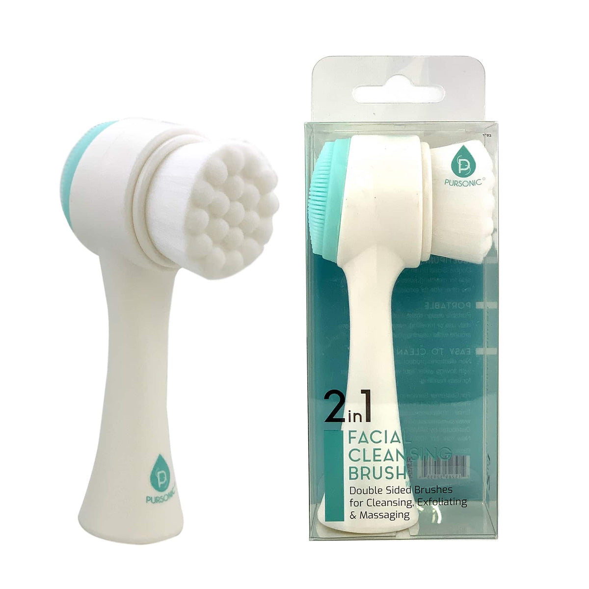 Pursonic - Dual Sided Facial Cleansing Brush - Aqua