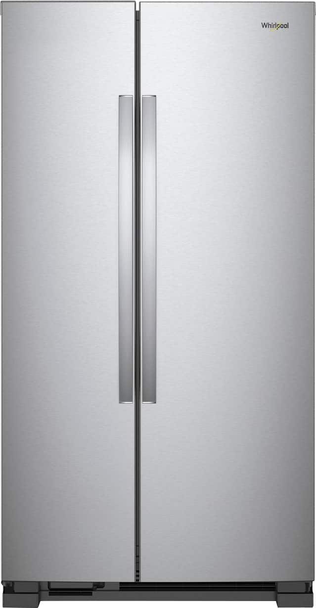 Whirlpool - 36 in. Wide 25.1 cu. ft. Side-by-Side Refrigerator - Stainless Steel