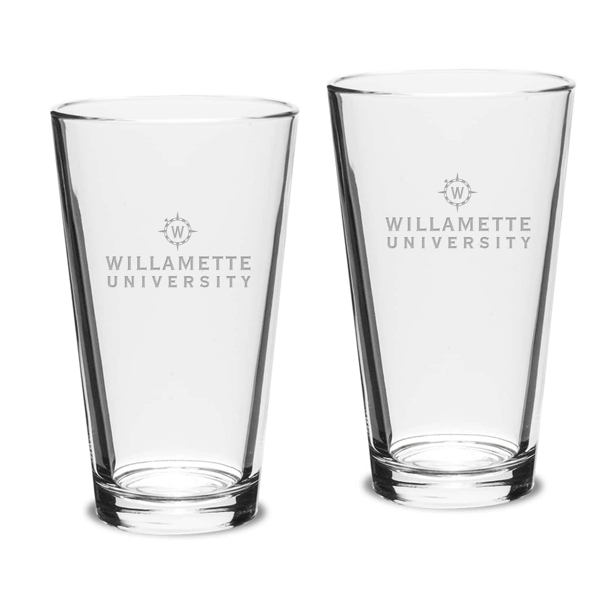 Jardine - Willamette Bearcats 16oz. 2-Piece Classic Pub Glass Set - Multicolor