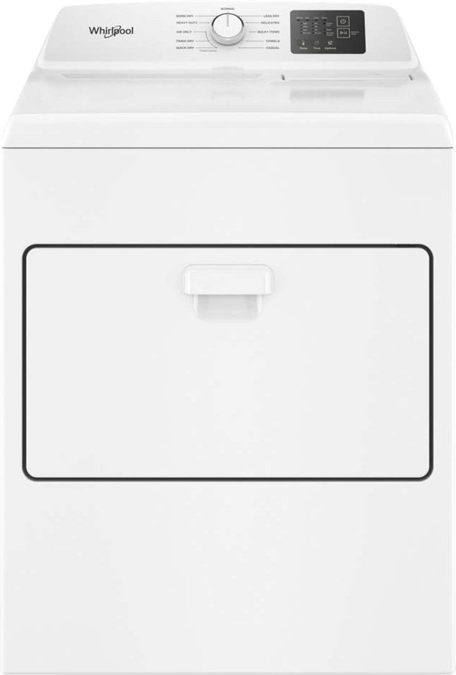 Whirlpool

- MORE DRY
- HEAVY DUTY
- AIR ONLY
- TRIPLE DRY
- QUICK DRY

- LESS DRY
- DELICATES
- BLANKET
- TOWELS
- CARDINAL

- START
- PAUSE
- CANCEL