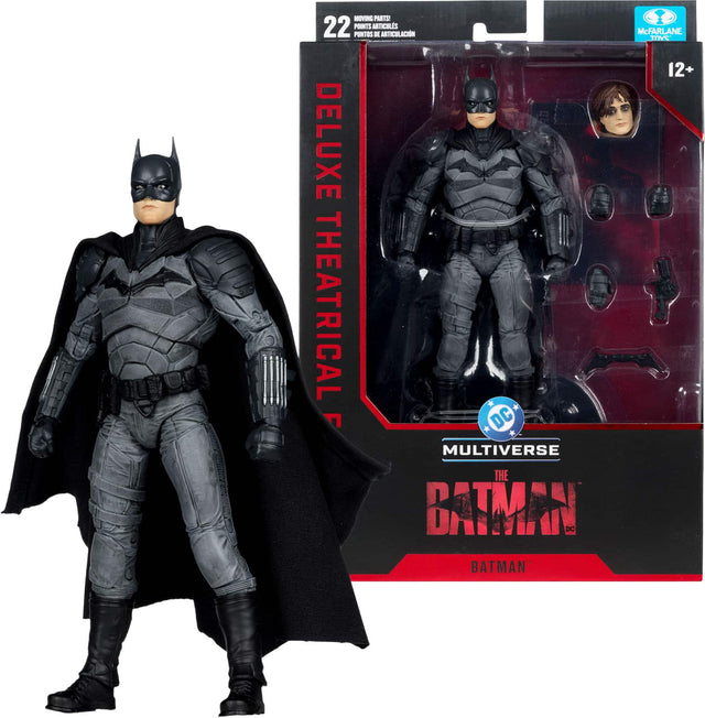MOVING PARTS!  
22 POINTS ARTICULS  
PUNTOS DE ARTICULACIÓN  
McFARLANE TOYS  
12+  
DELUXE THEATRICAL  
MULTIVERSE DC  
THE BATMAN