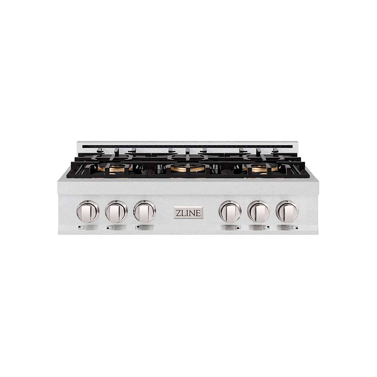 ZLINE - 36 in. Wide 6 Burner Classic Gas with DuoPro Cooktop (PCRTS-36) - Satin Stainless Steel