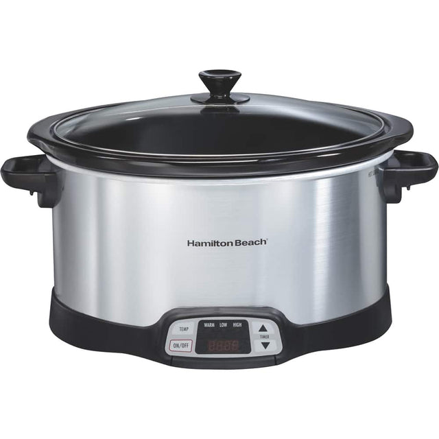 Front. Hamilton Beach - 8-Quart Slow Cooker - Stainless Steel.