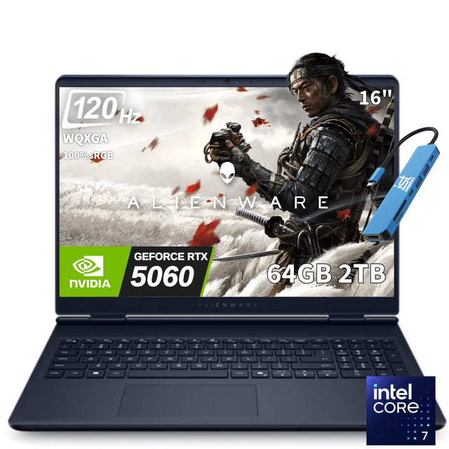 120 Hz WQXGA 100% sRGB 16" ALIENWARE GEFORCE RTX NVIDIA 5060 64GB 2TB intel CORE 7