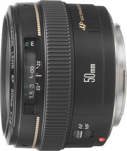 Front. Canon - EF50mm F1.4 USM Standard Lens for EOS DSLR Cameras - Black.