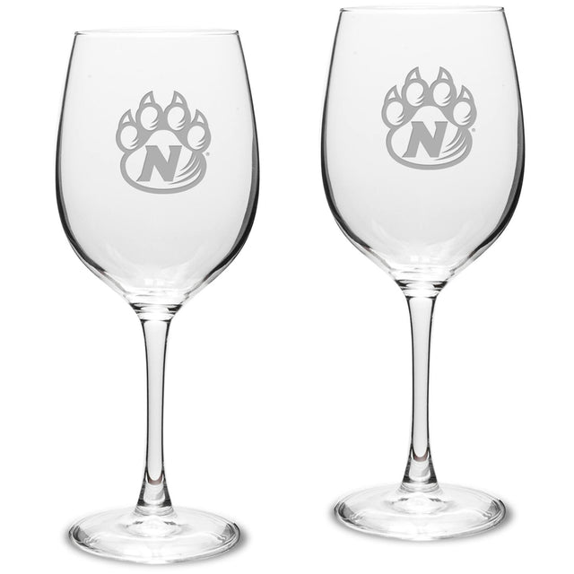 Front. Jardine - Northwest Missouri State Bearcats 16oz. 2-Piece Traditional White Wine Glass Set - Multicolor.
