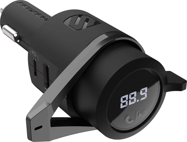 Front. Scosche - Pro Bluetooth FM Transmitter with Power Delivery - Black.