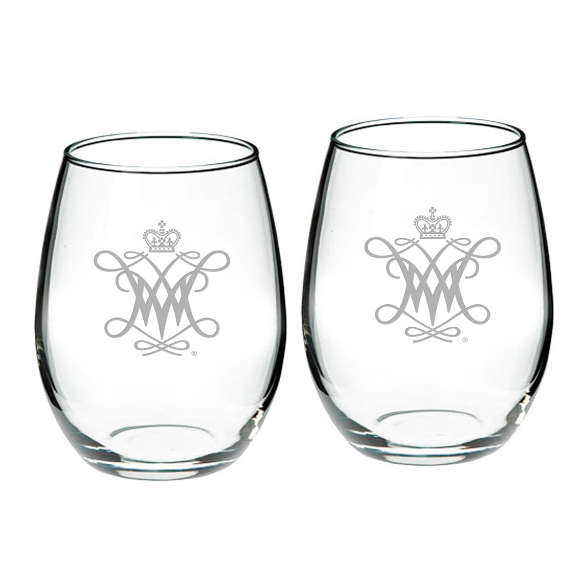 Jardine - William & Mary Tribe 21oz. 2-Piece Stemless Wine Glass Set - Multicolor